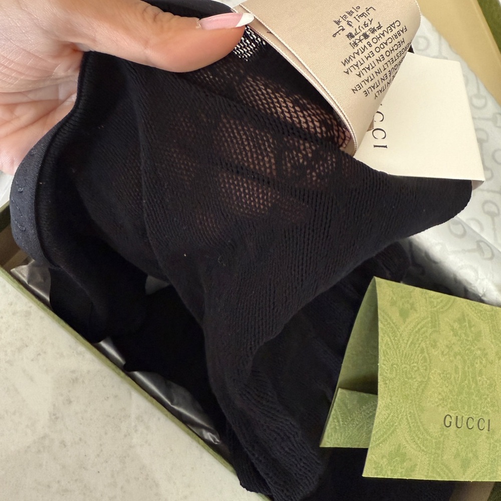 Gucci Black Patterned Hosiery - Picture 2 of 3